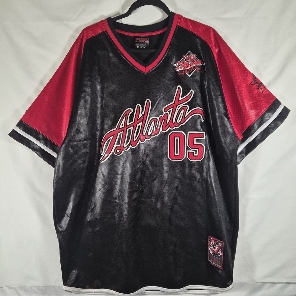 Vintage‎ Y2K FUBU Atlanta 05 City Series Jersey Mens XL Black Red Streetwear